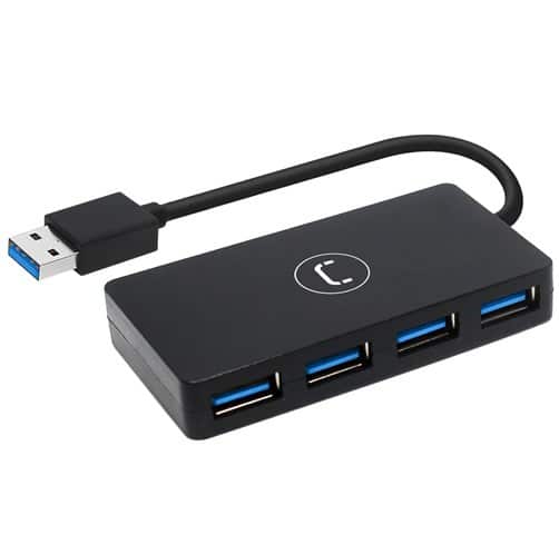 HUB UNNO TEKNO 4 puertos USB 3.0  - HB1011BK