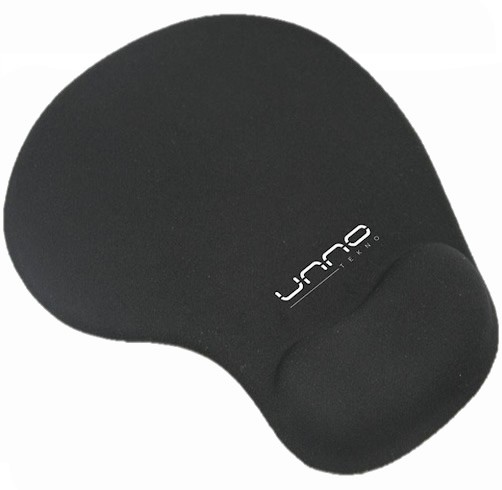 Mousepad UNNO TEKNO con gel y soporte para muñeca - MP6001BK