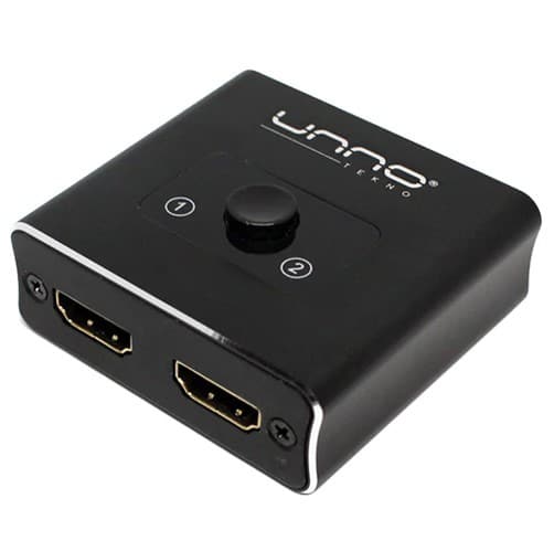 Switch Bidireccional UNNO TEKNO HDMI 2 en 1 - HB1201BK