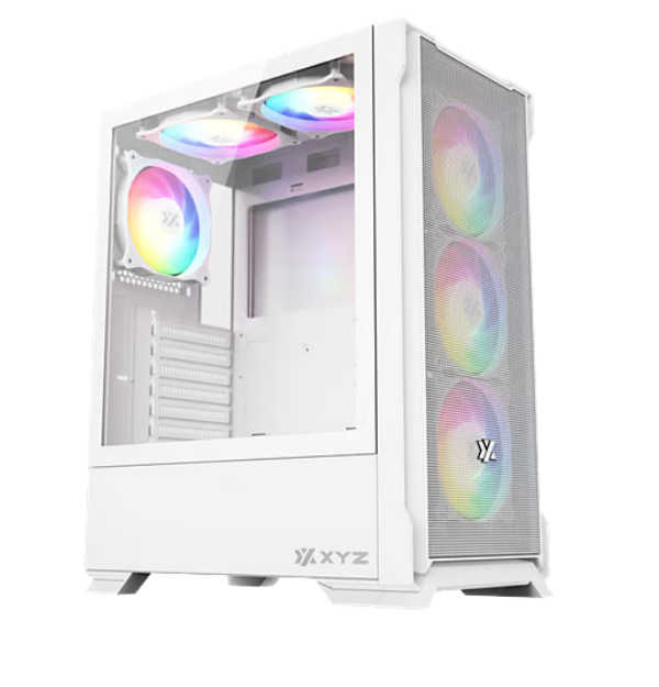 Case XYZ  AIRONE 300-X MESH BLANCO, 6 x 120mm ARGB fans, USB 3.0 port, USB Type-C Gen2, ATX/Micro-ATX/ITX