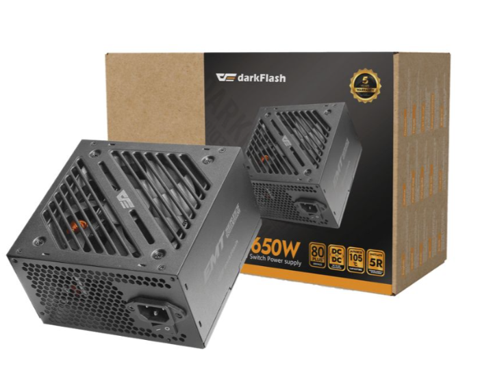 Fuente De Poder DarkFlash EMT 650W 80 Plus Bronce - Negro
