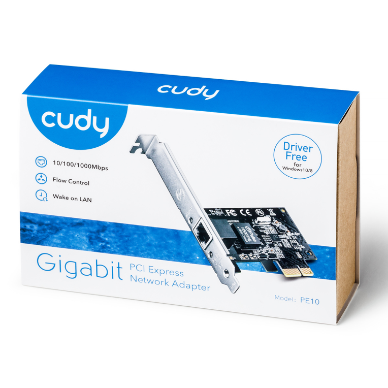 Adaptador Cudy Ethernet - PCIE - PE10 Ethernet de 10/100/1000 Mbps