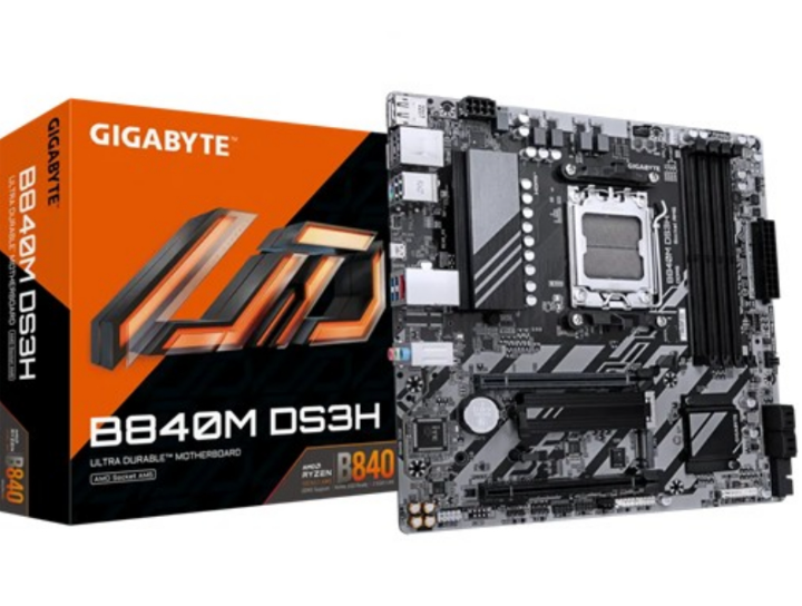 Tarjeta Madre Gigabyte B840M DS3H - Negro - AMD - 9MB84MS3H-00-G10 