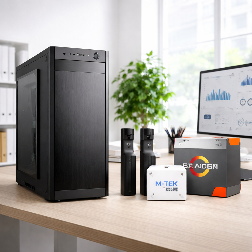 PC M-TEK OFFICE Procesador AMD+Ryzen 3 3200G+Case Aigo B350+Memoria RAM 16GB 2x8GB+SSD 256GB Windows 11 Pro