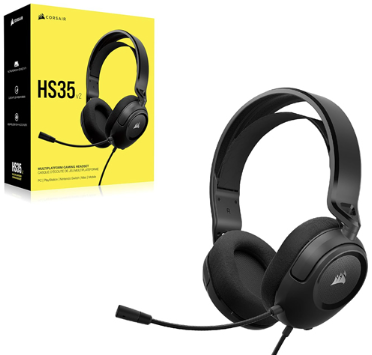 Headset Corsair HS35 V2 - Negro - CA-9011384-NA