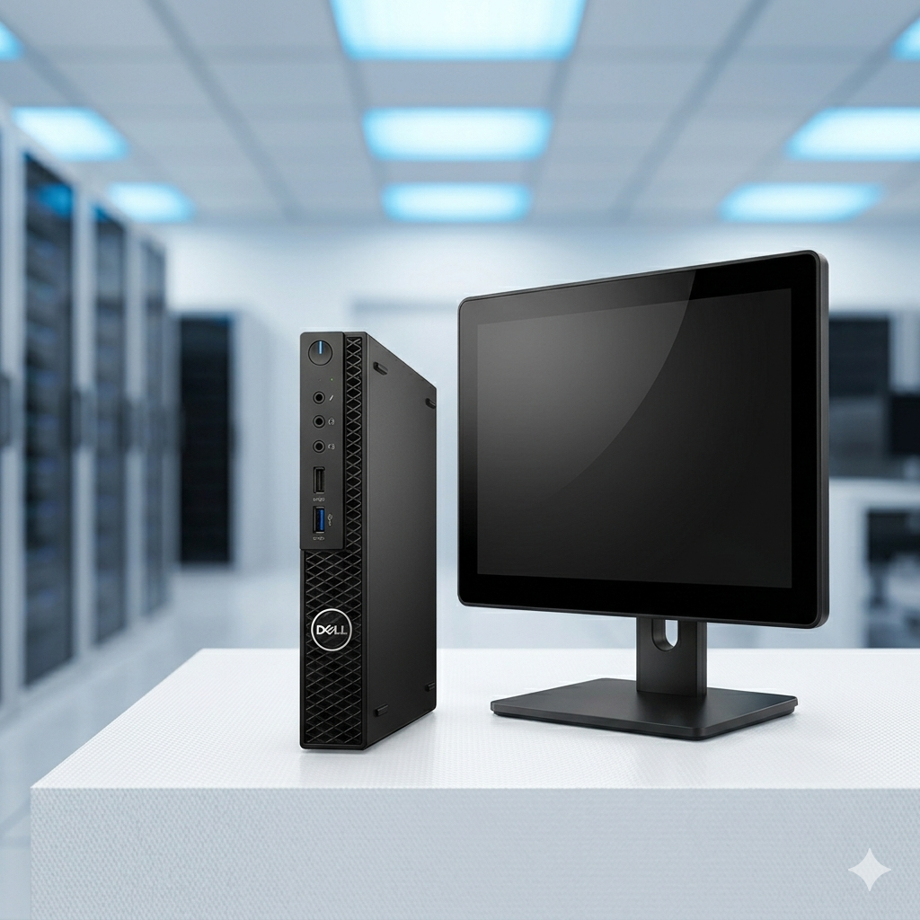 Mini PC Dell Optiplex 7080 i5 10500T - 240gb SSD - 8GB RAM  + Monitor Touch 12.1" AON  AO-MO-1004 Incluye los cables de Video Windows 11 Pro (OUTLET)