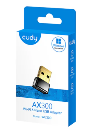Adaptador Nano USB Wifi Cudy AX300  - WIFI6 - WU300