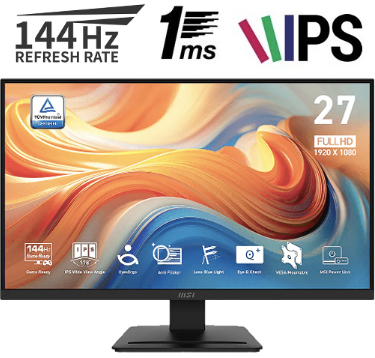 Monitor MSI PRO MP273L E14 - 1920 x 1080 - 1ms - 144Hz - Negro