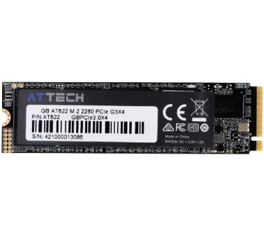 SSD Attech AT622 - 256GB - NVMe M.2 - PCIe 3.0 - AT622-256GBGBPCIe3.0X4
