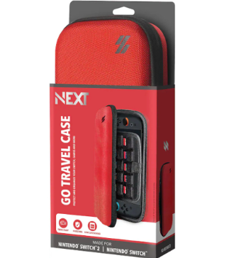Estuche Next Go Travel para Nintendo Switch/Nintendo Switch 2 - Rojo - NX-NS2GOCR