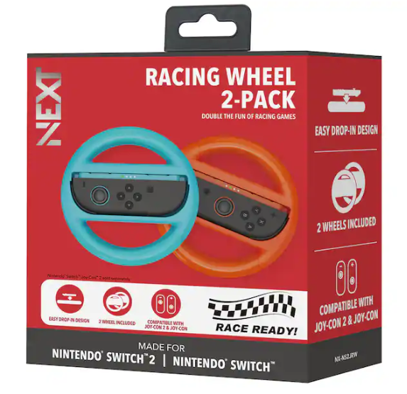 Racing Wheel Next 2-Pack para controles Nintendo Switch/Nintendo Switch 2- NX-NS2JRW