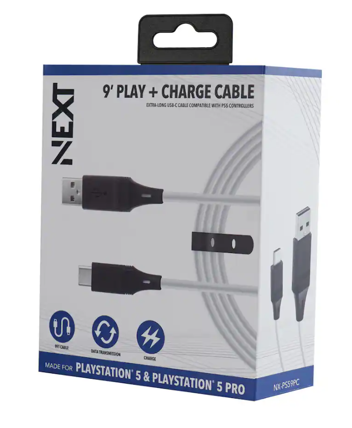 Cable Next 9´Play + Charge cable para control de PlayStation 5 - NX-PS59PC