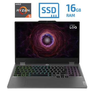 Laptop Lenovo LOQ 15AHP10 - AMD Ryzen 5 220 - 16GB DDR5 - SSD 512GB - Nvidia Geforce 5050 8GB - 15.6" FHD - Luna_Grey