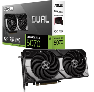 Tarjeta de Video Asus Dual 5070 OC - 12GB GDDR7 - DLSS4 - 90YV0M17-M0AA00