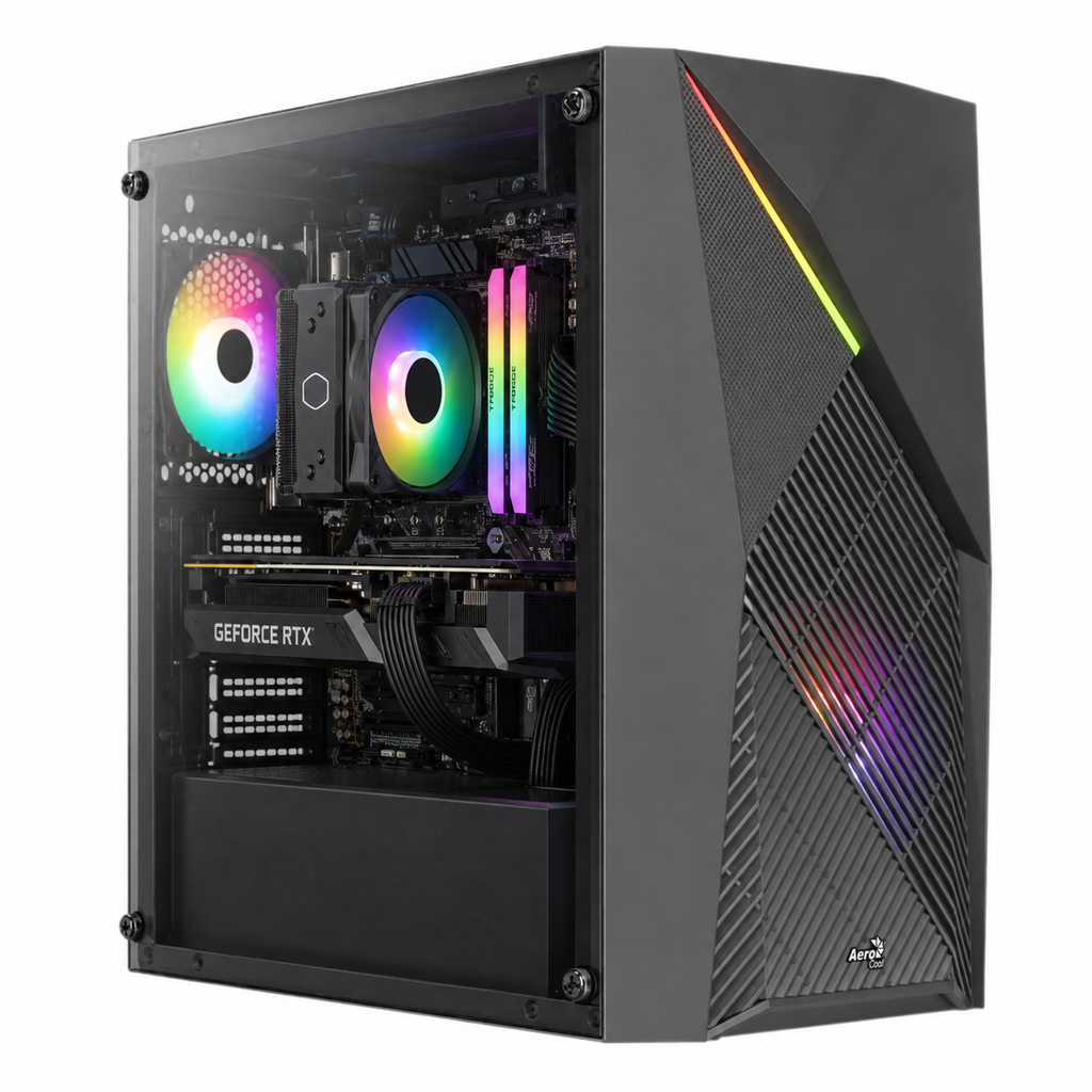 PC M-TEK RYZEN 4500 - 3050 RTX - 256 M.2 NVME - 8B RAM - CASE AEROCOOL RIDER MINI - 600W