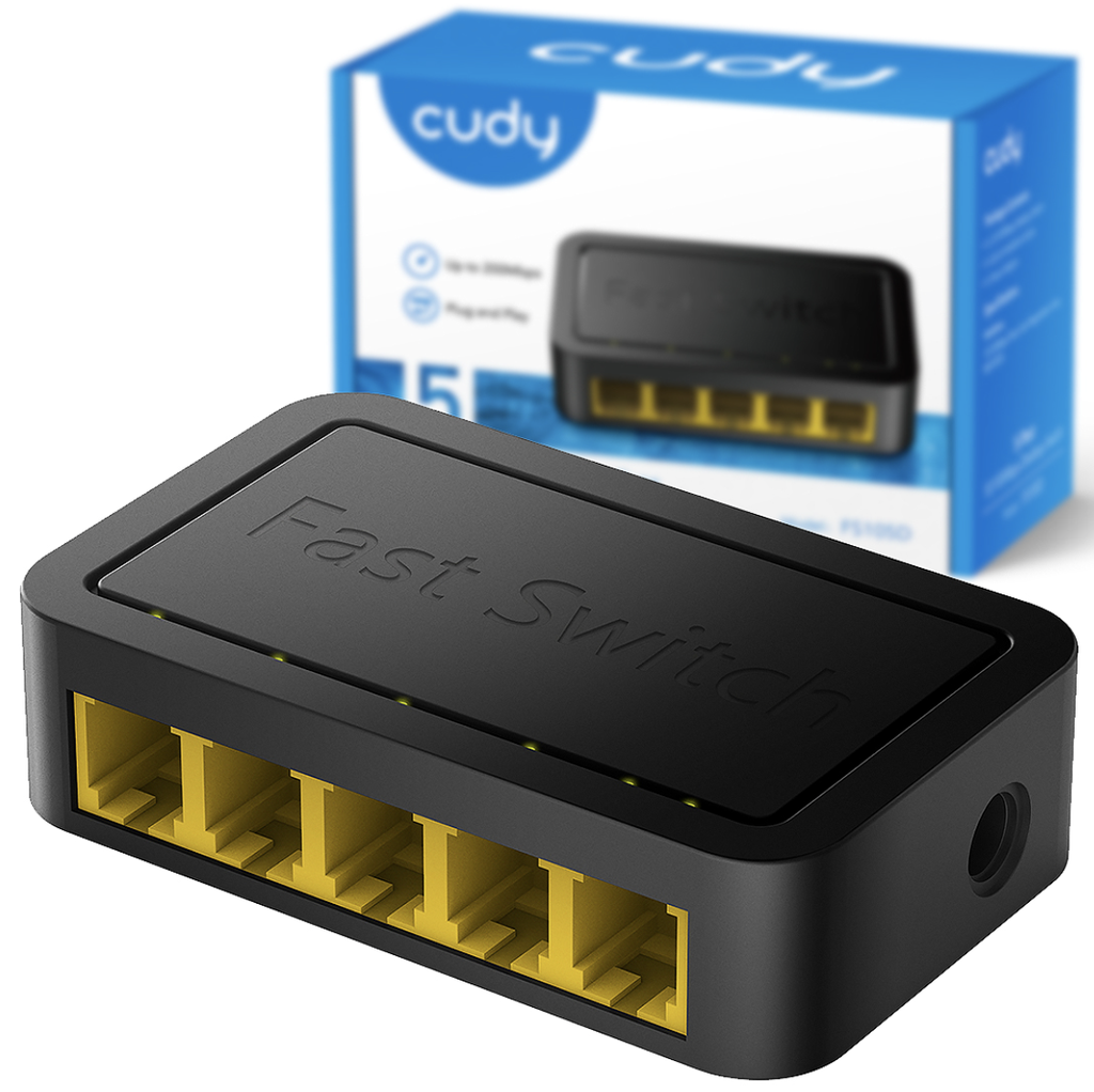 Switch Cudy FS105D - 10/100 Mbps - 5 Puertos - FS105D_EU