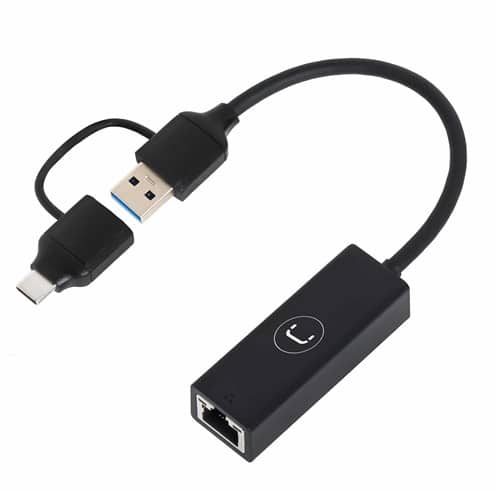 [ADP2096] Adaptador USB UNNO TEKNNO Ethernet 2 in 1 - AD3007BK