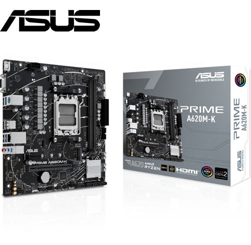 [TM1652] Tarjeta Madre Asus Prime A620M-K - 90MB1F40-M0EAY0 AM5 - DDR5