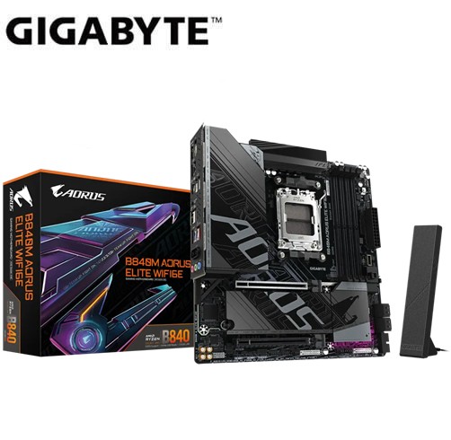 [TM0762] Tarjeta Madre Gigabyte B840M Aorus Elite WIFI6E - 9MB84MET6-00-G10 AM5 - DDR5