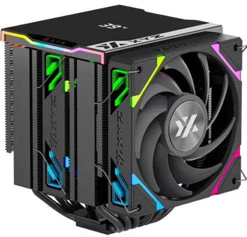 [ENF2905] Enfriamiento XYZ Thermax 6 Pro Duo  ARGB - Pantalla Digital - Negro - X-AC-THERPRODUOB6