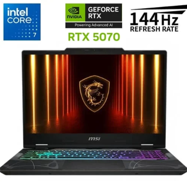 [LP1747] Laptop MSI Cyborg 15 - I7 240H - 16 GB RAM DDR5 - 1 TB SSD - RTX 5070 8 GB -  15.6" FHD 144Hz - TBC7240H16GXXDX11MH