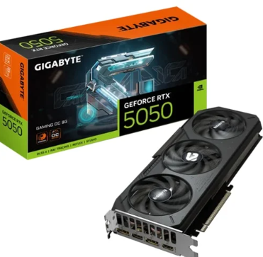 [TV2264] Tarjeta De Video Gigabyte Geforce RTX 5050 Gaming OC - 8GB GDDR6 - 9VN5050GO-00-G10
