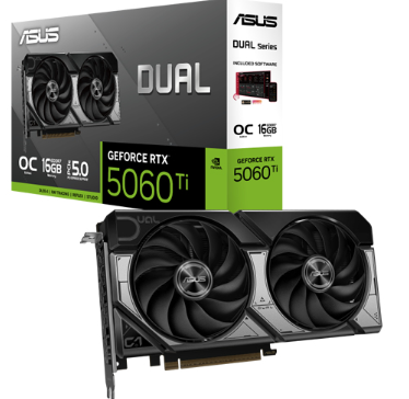 [TV2072] Tajeta de Video Asus Geforce RTX 5060 TI Dual OC - 16GB GDDR7 - 90YV0NQ0-M0AA00