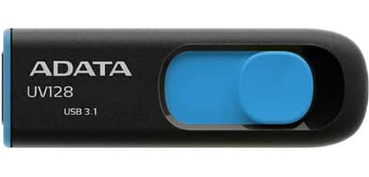 [USB0108] Memoria USB ADATA UV128 Flashdrive 128GB USB 3.2 Azul - AUV128-128G-RBE