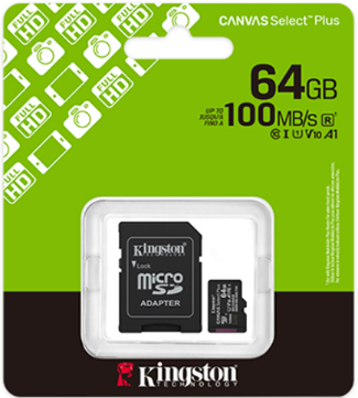 [USB0639] Memoria Micro SD Kingston Canvas Select Plus 64GB - SDCS3/64GB