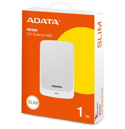 [HDE0240] Disco Externo ADATA HV320 1TB Blanco - AHV320-1TU31-CWH