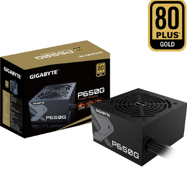 [FP0810] Fuente De Poder Gigabyte P650G - 650W - 80 Plus Gold - Negro - 28200-P650G-1USR