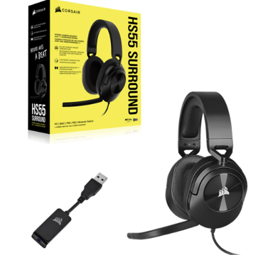 [HE3013] Headset Corsair HS55 Surround V2 - 3,5mm - Dolby Atmos - Negro - CA-9011389-WW