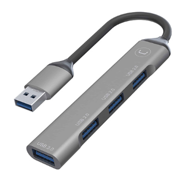 [USB0910] Hub Unno Tekno 4 puertos USB-A a USB-A - HB1008GY