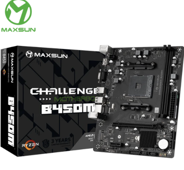 [TM4601] Tarjeta Madre Maxsun Challenger B450M - AM4 - DDR4 - Negro - 8802-000C6974-0002