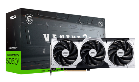 [TV2625] Tarjeta De Video MSI Geforce RTX 5060 Ti 8GB GDDR7 Ventus 3X OC - 912-V812-099