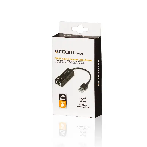 [ADP0021] Adaptador Argom USB 2.0 a RJ-45 de Red - ARG-CB-0045