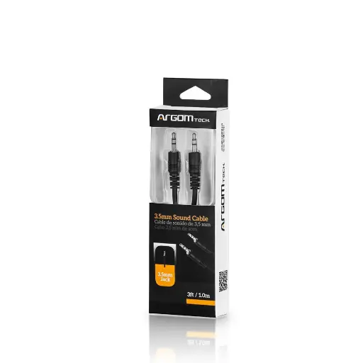 [CAB0068] Cable Argom Tech 3.5mm Cable Sonido - 3ft/1m - ARG-CB-0035