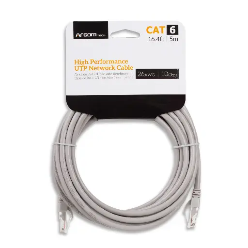 [CAB0164] Cable Argom RED CAT6E 16.4ft / 5m - GRIS - ARG-CB-1554