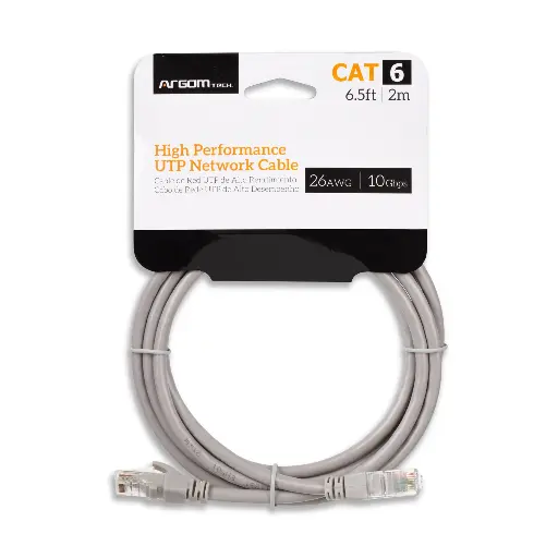 [CAB0166] Cable Argom RED CAT6 6.5ft / 2m - GRIS - ARG-CB-1552