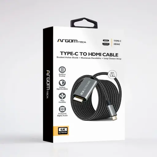 [CAB0523] Cable Argom Tipo-C to HDMI - 4k Ultra HD - 1.8M - ARG-CB-0091