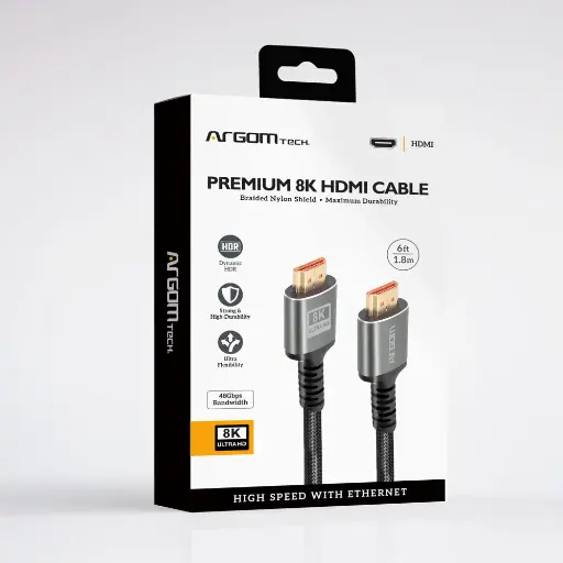 [CAB0528] Cable Argom HDMI Premium 8K  - 1.8M - Negro - ARG-CB-1882