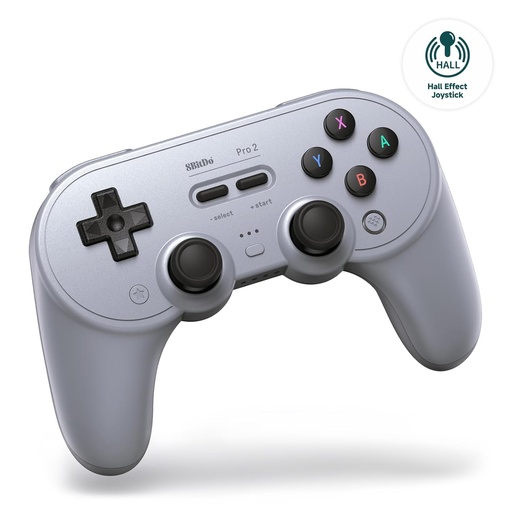 [CTR0122] Control 8BitDo Pro 2 Bluetooth GamePad - Windows - Switch - SteamOS - Gray - 80GL