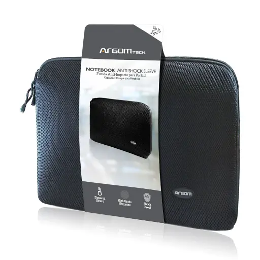 [FUN0012] Funda para Laptop Argom 14"  - Negra - ARG-SL-0014B