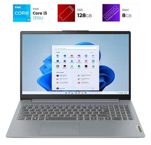 [LP2750] Laptop Lenovo IdeaPad Slim 3 15IAN8 - 15,6" FHD - Intel I3 N305 - 8GB -  128GB - WN11H - Artic Grey - 82XB00C2US