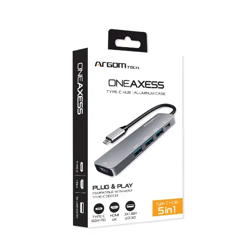 [USB0087] Hub Argom Tech Oneaxess Type C - 5 in 1 - ARG-UB-0185