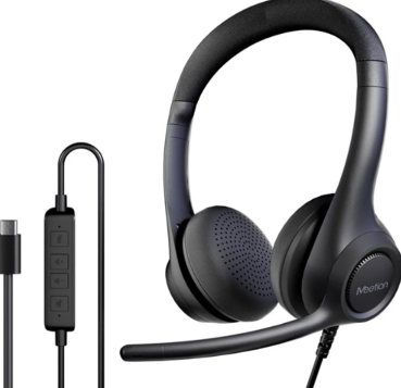 [HE2111] Audifono tipo Diadema Meetion H390 - Tipo C - Negro - H390
