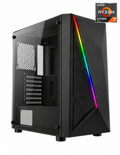 [MTEK18289] PC MTEK GAMING Basis - Ryzen 7 5700G | 16GB DDR4 | A520M | SSD 240GB | Case Delta RGB| 500W 80+ Redragon